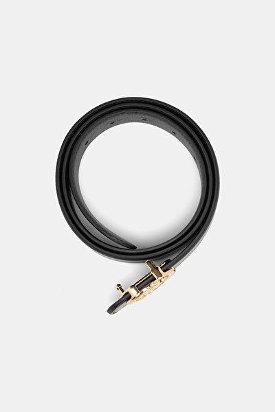BLACK MONOGRAM LEATHER BELT 3