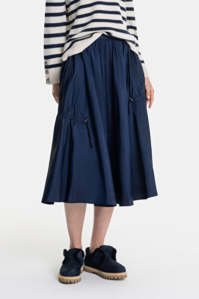 NAVY BLUE MIDI SKIRT 3