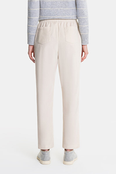 ECRU SKINNY LEG TROUSERS 4