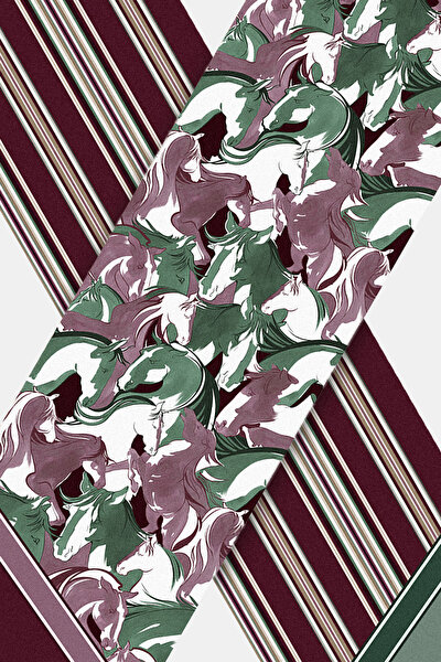 EMERALD GREEN ANIMAL FIGURED TWILL FOULARD 3
