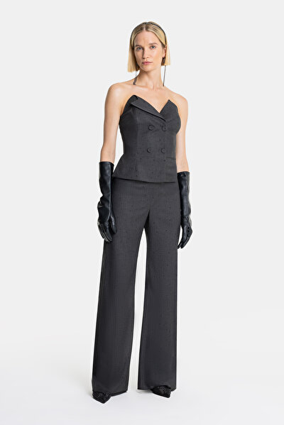 ANTHRACITE STRAPLESS SLEEVELESS JUMPSUIT 3