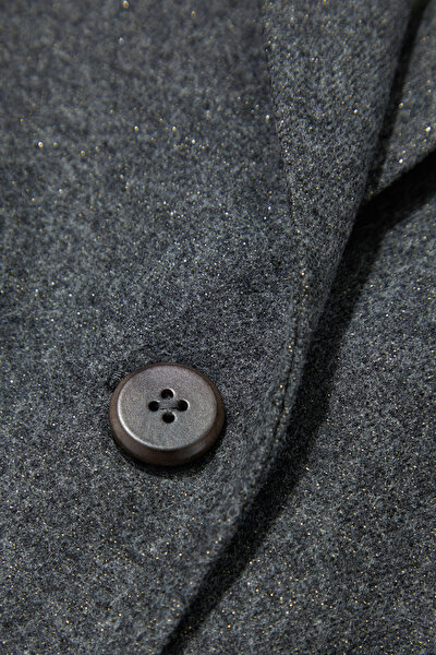 DARK GREY SURPLICE NECKLINE (CROSS-OVER NECKLINE) JACKET 10