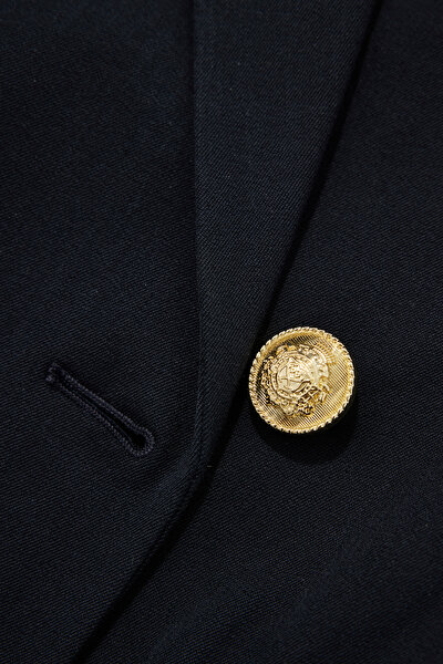 NAVY BLUE BUTTONED JACKET 4