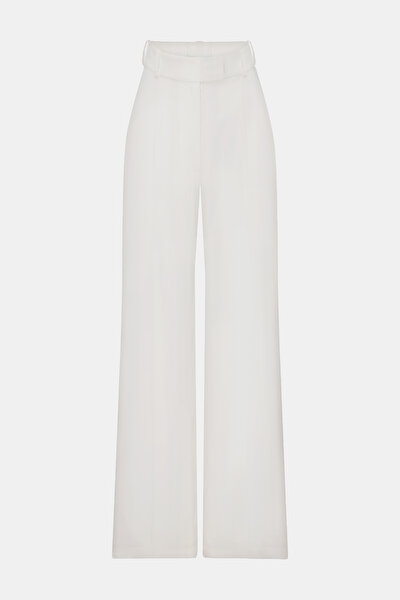 WHITE STRAIGHT CUT TROUSERS 3