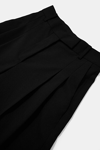 BLACK STRAİGHT CUT TROUSERS 3
