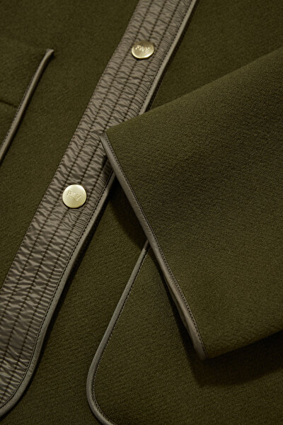 KHAKİ WOOL REEFER JACKET 4