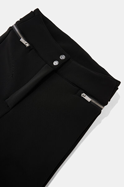 BLACK WIDE LEG TROUSERS 3