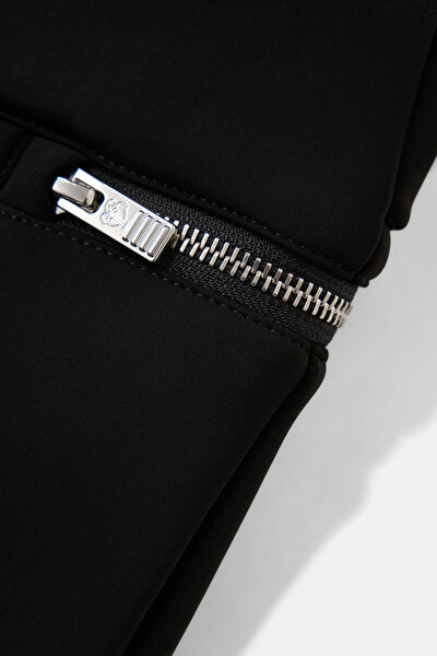 BLACK WIDE LEG TROUSERS 4