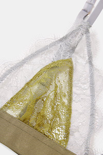 KHAKI LACY BRA 3