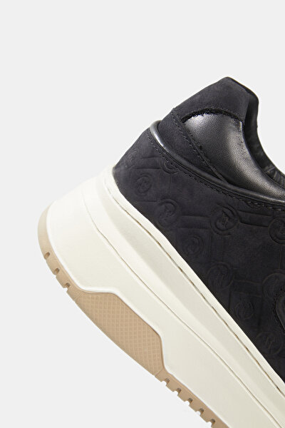 BLACK MONOGRAM LEATHER SHOE 5