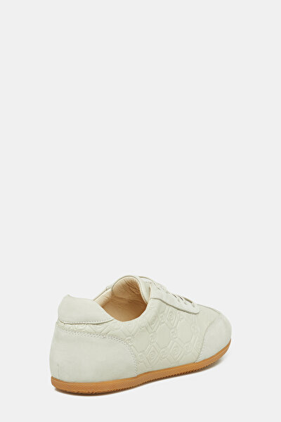 TAN MONOGRAM LEATHER SHOE 3
