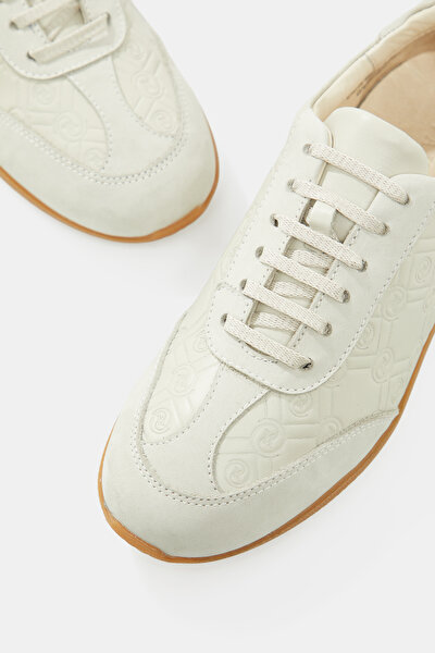 TAN MONOGRAM LEATHER SHOE 4