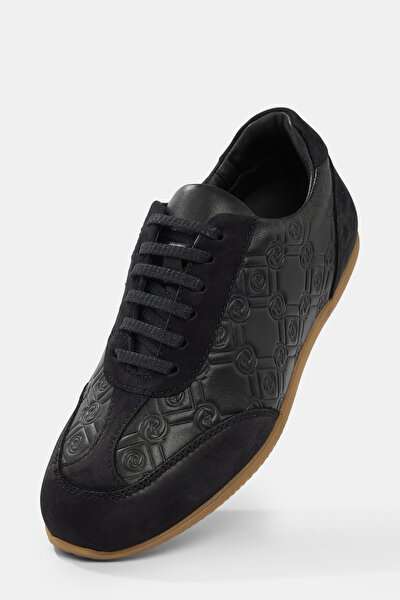BLACK MONOGRAM LEATHER SHOE 5