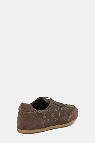 BEIGE MONOGRAM LEATHER SHOE 3