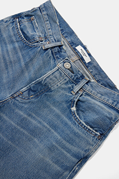 BLUE STRAIGHT CUT TROUSERS 3