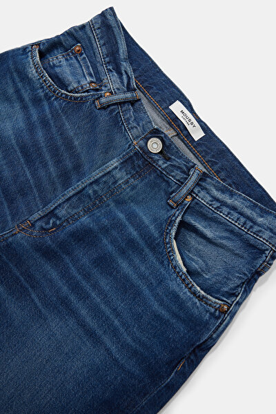 DARK BLUE STRAIGHT CUT TROUSERS 3