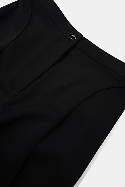 BLACK VISCOSE TROUSERS 3