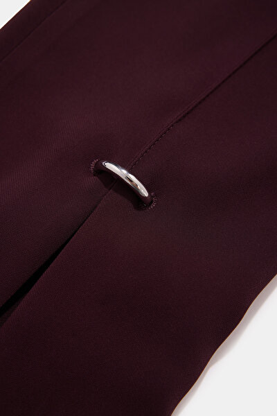 MAROON VİSCOSE TROUSERS 4