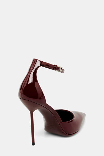 RED BROWN PATENT LEATHER SHOES 3