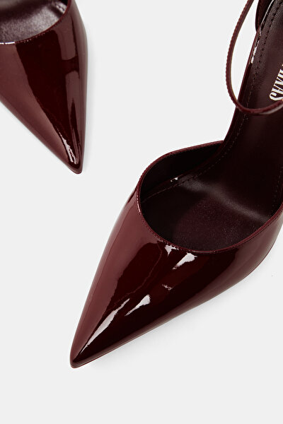 RED BROWN PATENT LEATHER SHOES 4