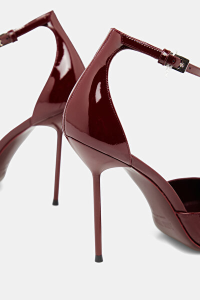 RED BROWN PATENT LEATHER SHOES 5