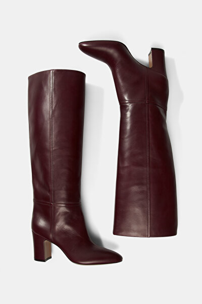 RED BROWN LEATHER BOOT 4