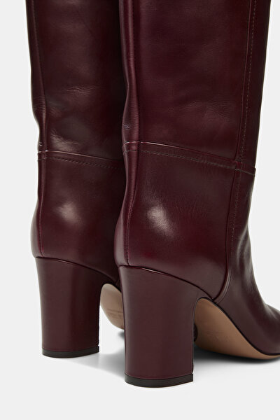 RED BROWN LEATHER BOOT 5