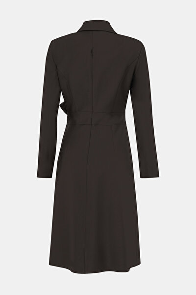 BROWN LONG SLEEVE ABOVE THE KNEE DRESS 5