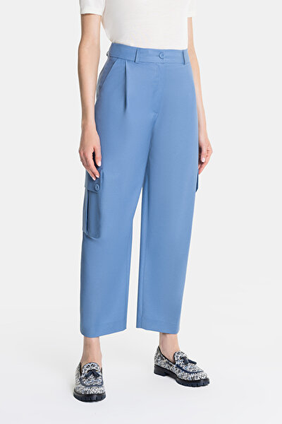 BLUE STRAIGHT CUT TROUSERS 3