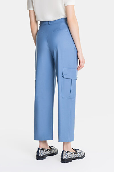 BLUE STRAIGHT CUT TROUSERS 4