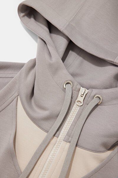 BEIGE HOODIE SWEATSHIRT 3