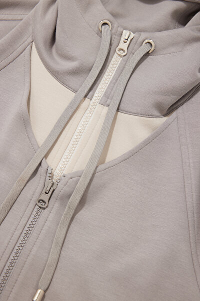 BEIGE HOODIE SWEATSHIRT 4