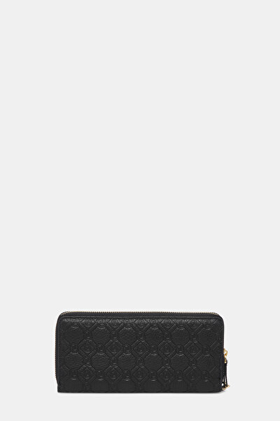 BLACK MONOGRAM LEATHER WALLET 3