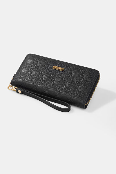 BLACK MONOGRAM LEATHER WALLET 4