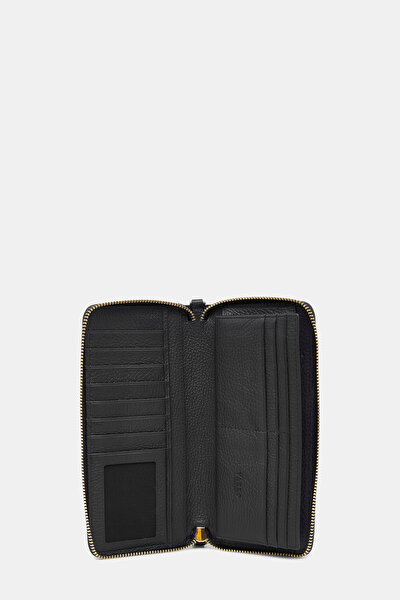 BLACK MONOGRAM LEATHER WALLET 5