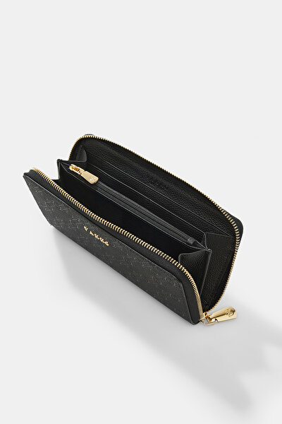 BLACK MONOGRAM WALLET 5