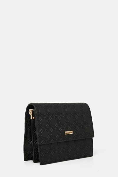 BLACK MONOGRAM LEATHER BAG 3