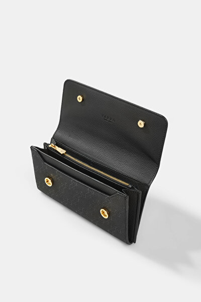 BLACK MONOGRAM WALLET 4