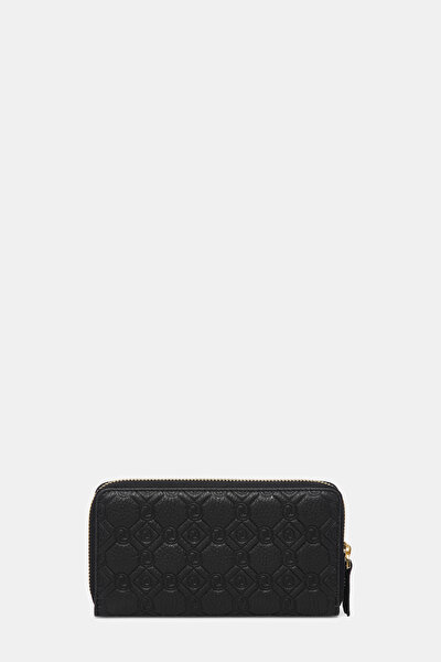 BLACK MONOGRAM LEATHER WALLET 3