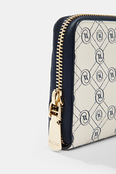 NAVY BLUE MONOGRAM WALLET 5