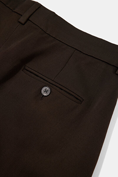 BROWN STRAİGHT CUT TROUSERS 4