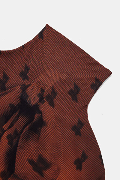 RED BROWN LONG SLEEVE BLOUSE 3