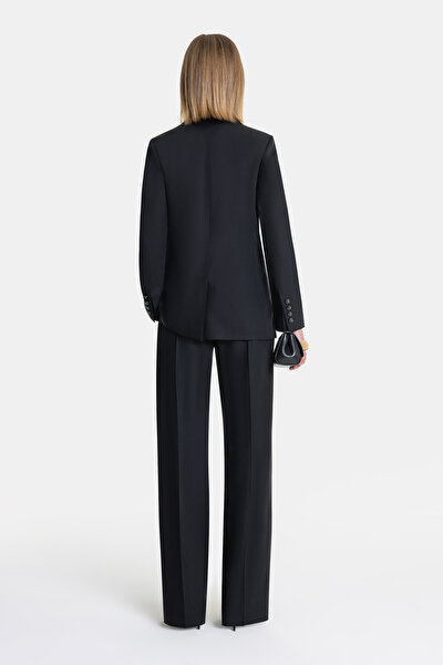 BLACK SURPLICE NECKLINE (CROSS-OVER NECKLINE) JACKET 5