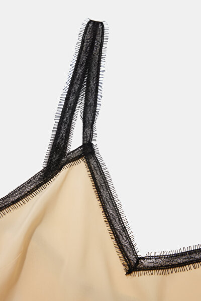 CREAM SLEEVELESS SUSPENDER BLOUSE 5