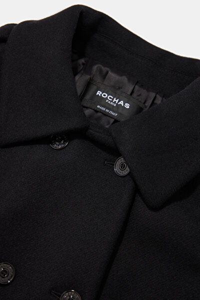 BLACK WOOL REEFER JACKET 3