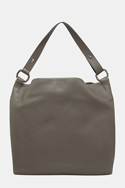 DARK GREY LEATHER BAG 3