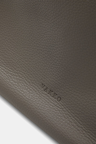 DARK GREY LEATHER BAG 5