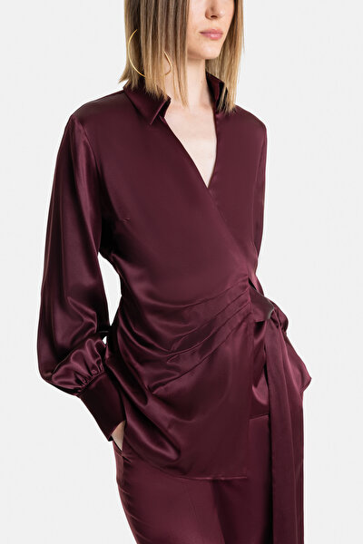 BORDO İPEK BLUZ 4