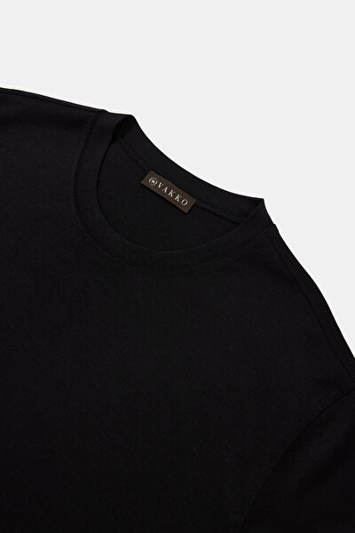 BLACK BASIC / ROUND NECKLINE SHORT SLEEVE TSHIRT 3