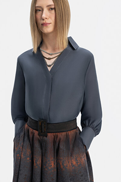 DARK BROWN LONG SLEEVE MIDI DRESS 4